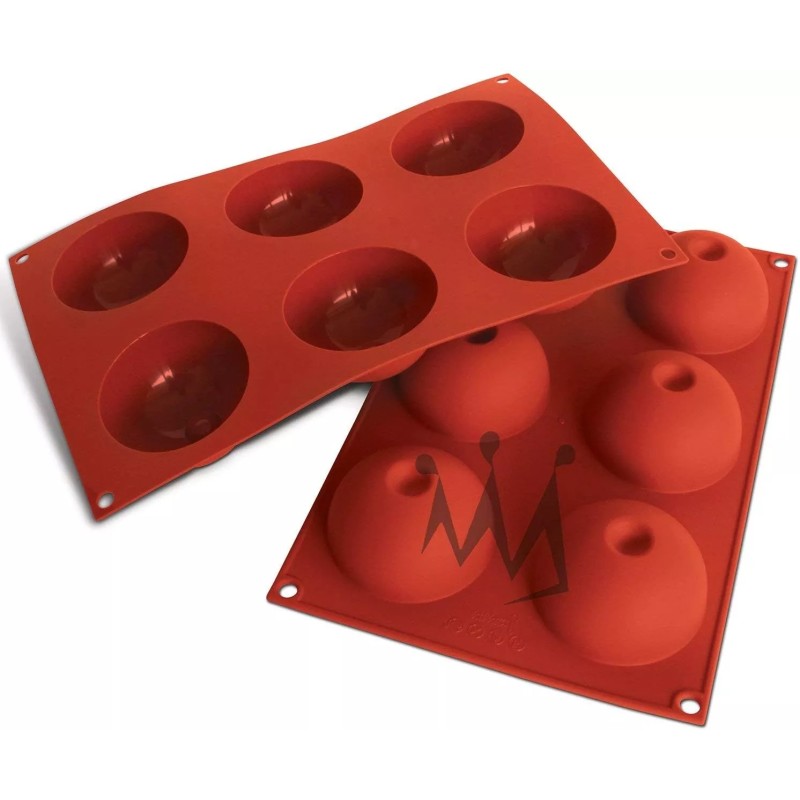 Moules silicone 6 Dômes à fosettes
